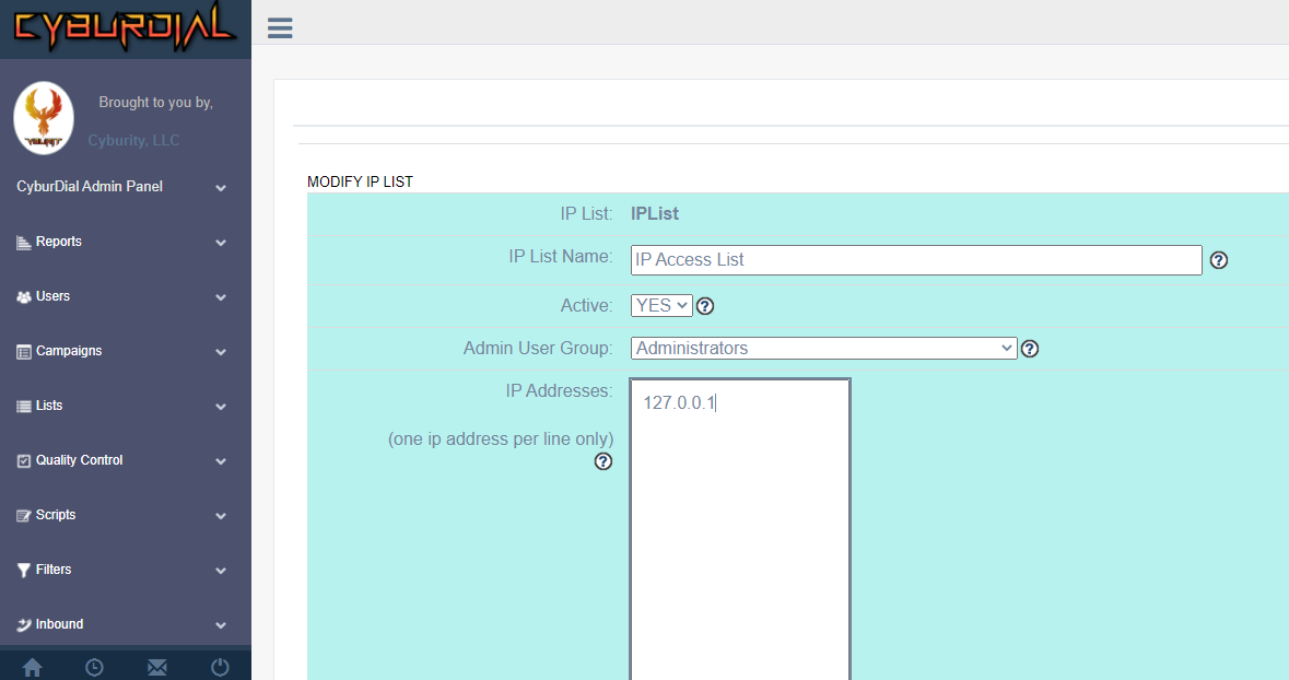 IP Whitelist Access