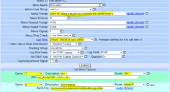 How to – Create a DNC call menu for people to remove themselves