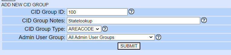 CID group - state lookup