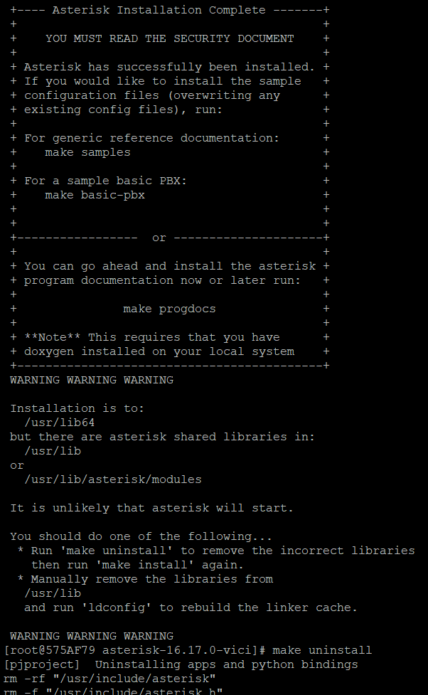 Fixing Asterisk 16 install