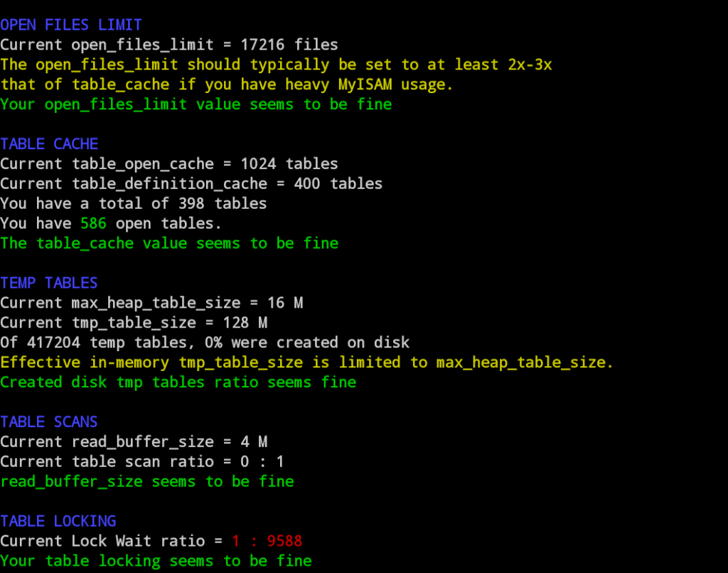 MySQL tuning